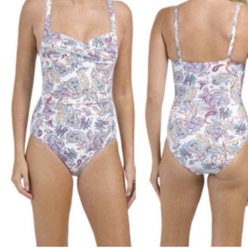 Nip Tuck Amanda Paisley one-piece bathing suit/swim suit size US 8